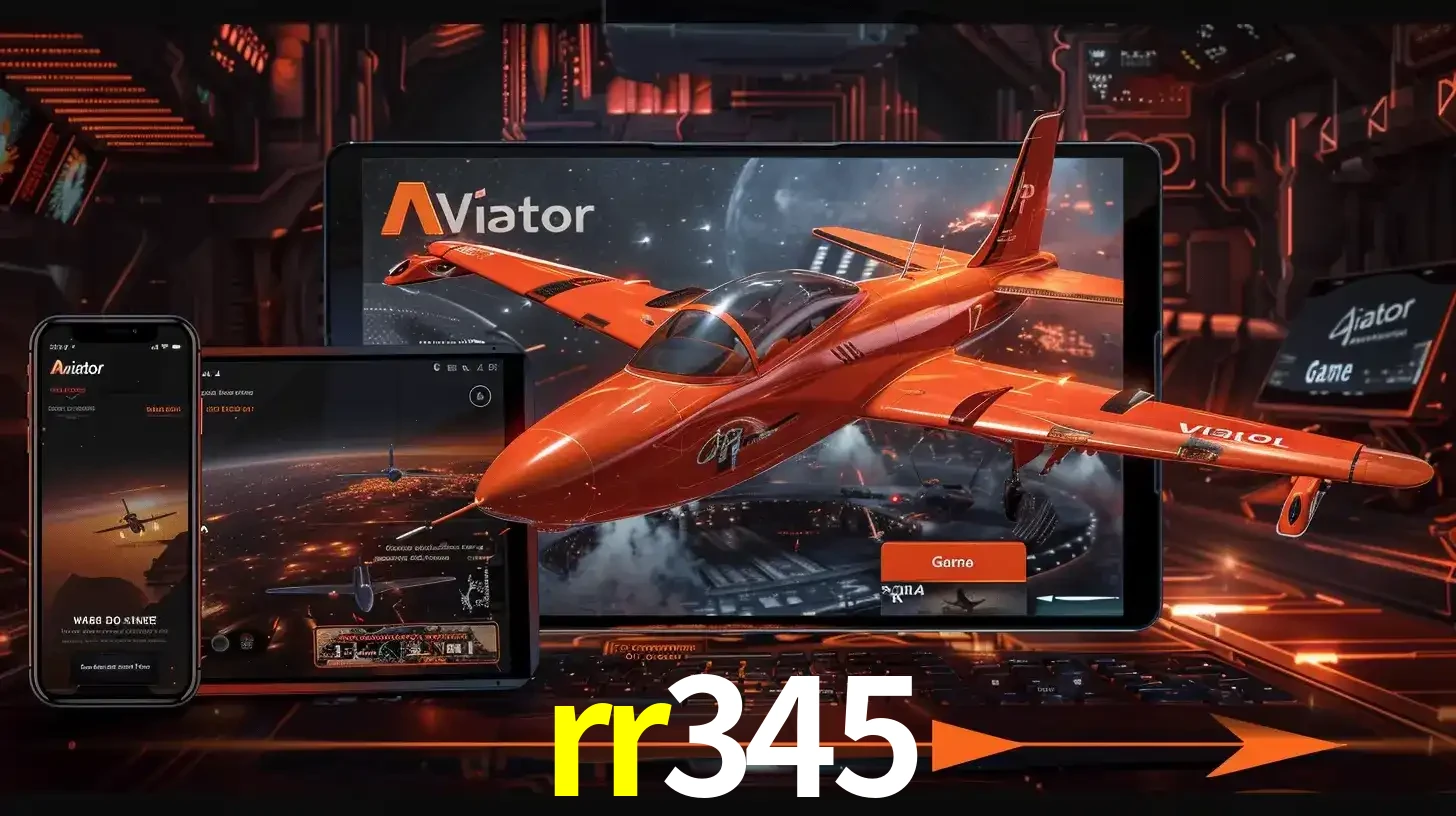 Apresentação tecnológica do jogo Aviator com um avião saindo da tela de um tablet, demonstrando a experiência imersiva em múltiplos dispositivos no rr345.